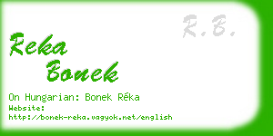 reka bonek business card